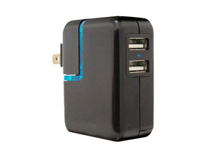 CARGADOR USB ACTECK DE CA CON 2 PUERTOS USB